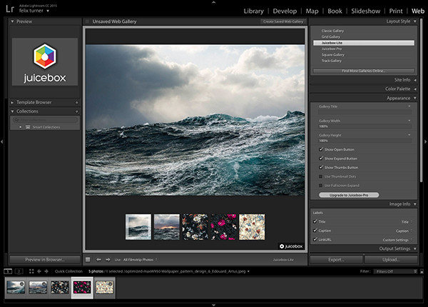 lightroom juicebox pro shareurl button